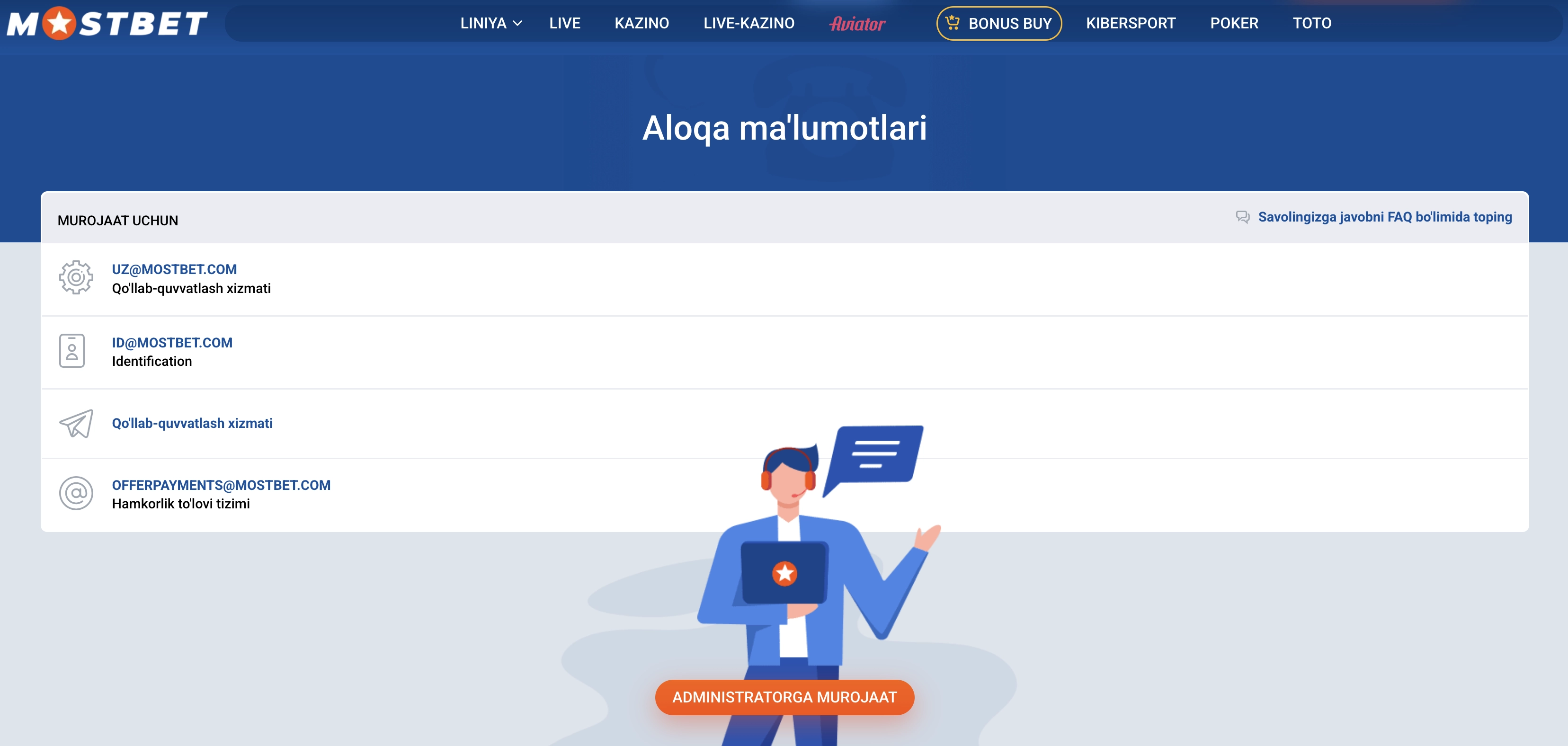 Qo’llab-quvvatlash xizmati