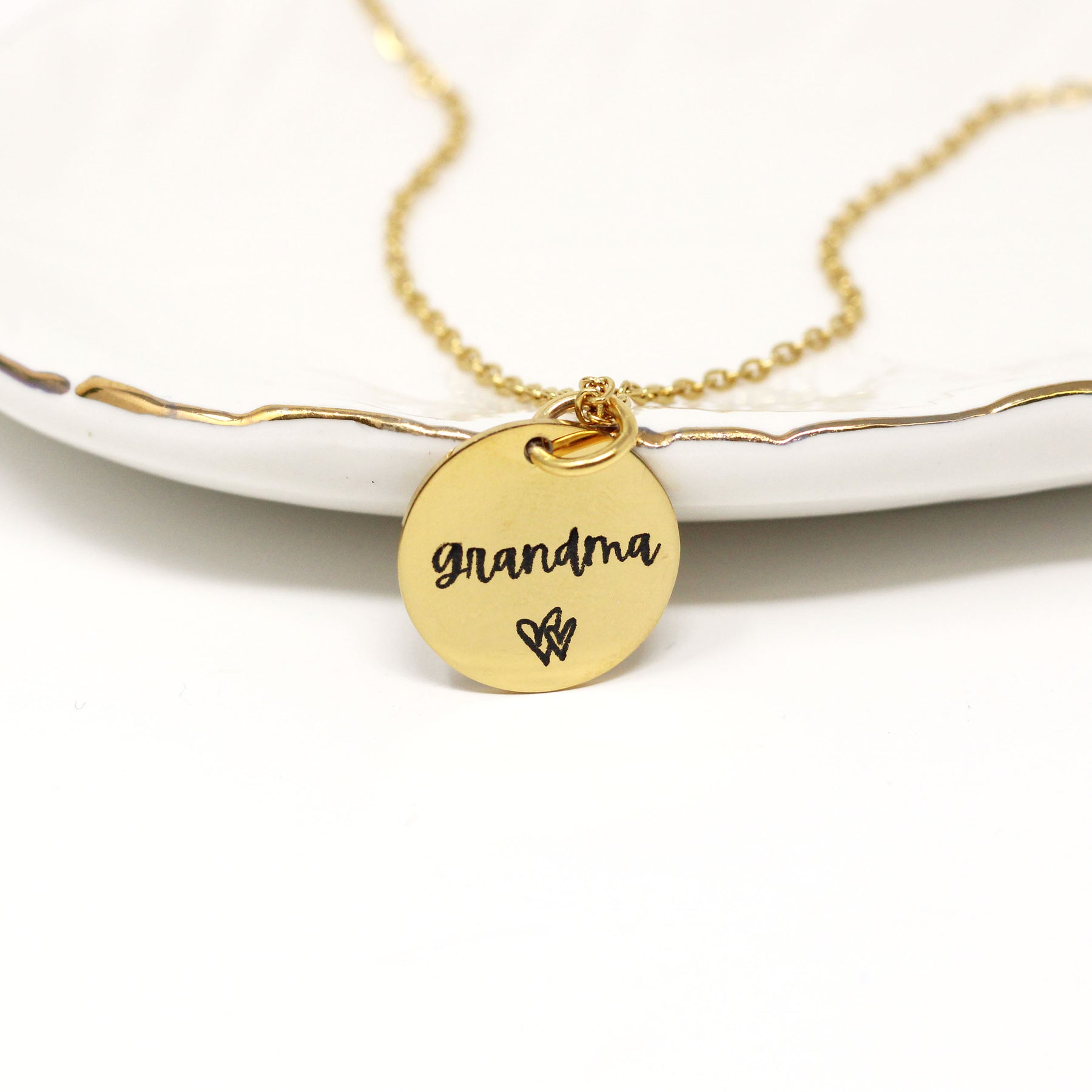Everyday Birthstone Gemstone Stamped Disc Necklace Grandmother Gift – Sarah  Cornwell Jewelry